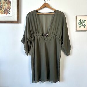 Aqua La Vie En Rose Olive Green Bathing Suit Cover